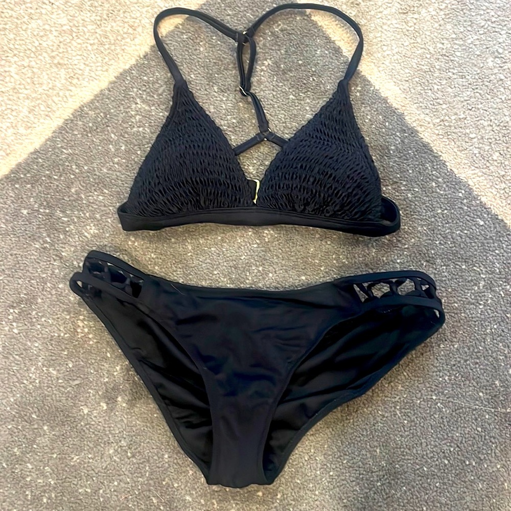 Black Bikini Small Top Medium Bottoms